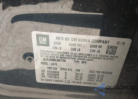 2020 Buick Encore Fwd Preferred из США, поврежденный, VIN KL4CJASB9LB051790